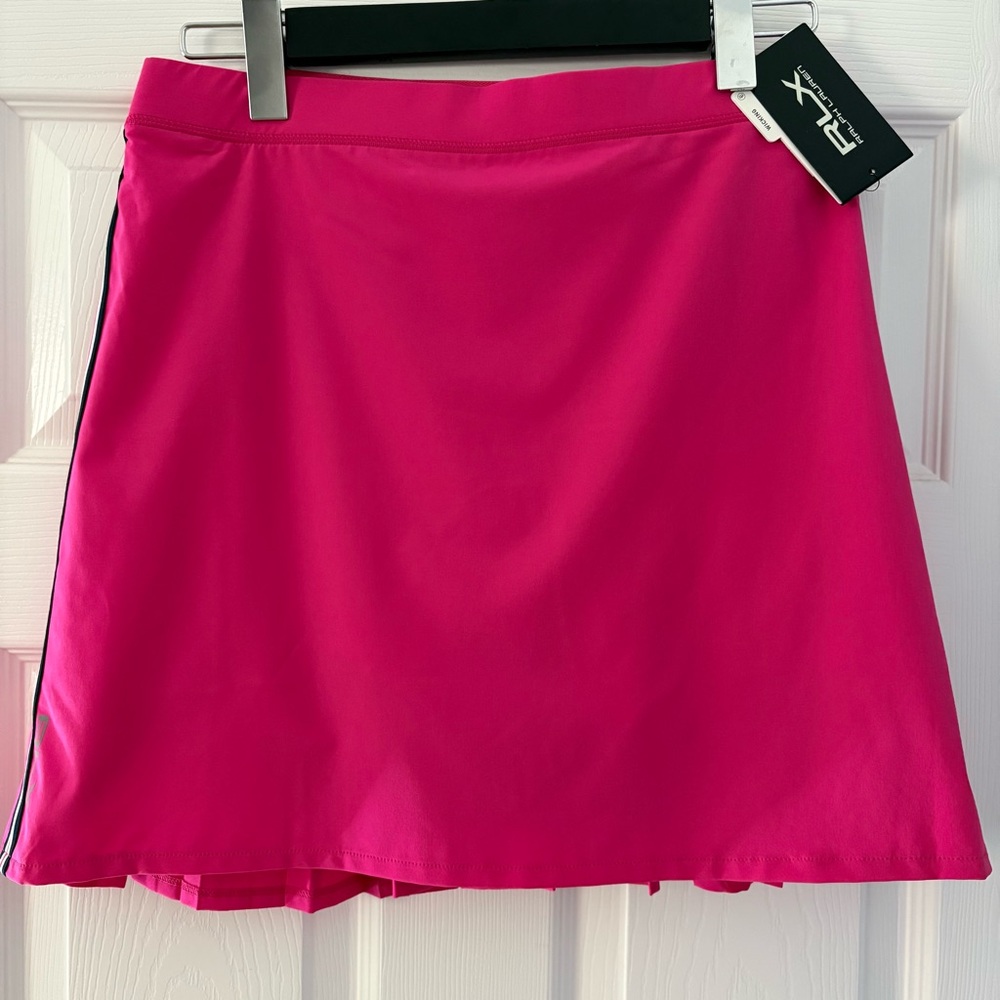 RLX Ralph Lauren Pleated Back Golf Pink 17” Skort Size Medium
